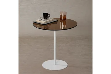 Chill-Out sivupöytä 50x50 cm valkoinen/pronssi - Hanah Home - Huonekalut - Pöytä & ruokailuryhmä - Apupöytä & sivupöytä - Tarjotinpöytä & pikkupöytä
