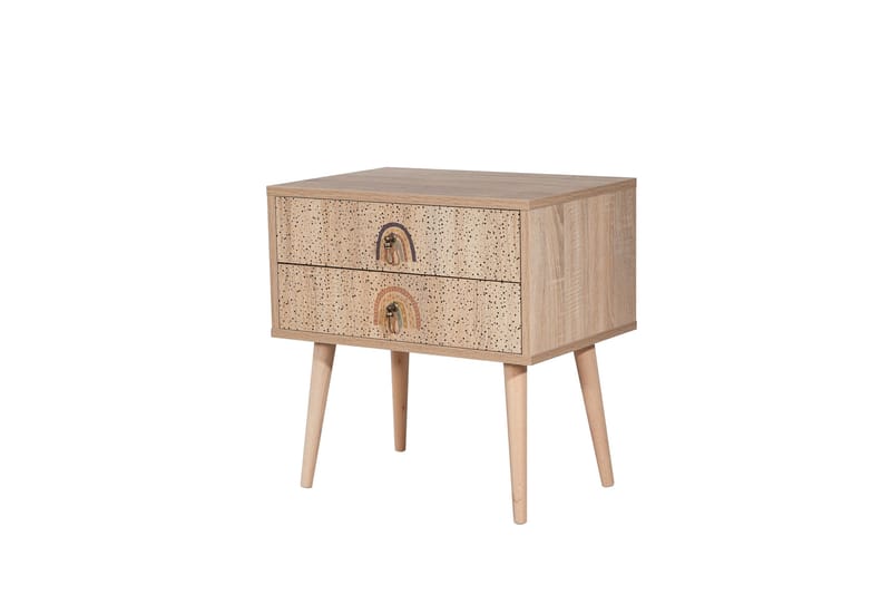 Bertoaria yöpöytä 60x40 cm ruskea - Hanah Home - Huonekalut - Pöytä & ruokailuryhmä - Apupöytä & sivupöytä - Yöpöytä