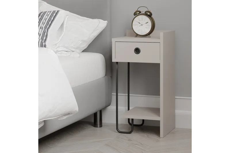 Sirius yöpöytä 32x30 cm vaaleanruskea - Hanah Home - Huonekalut - Pöytä & ruokailuryhmä - Apupöytä & sivupöytä - Yöpöytä