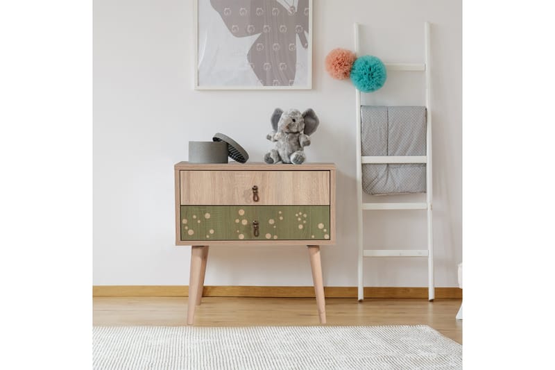 Bertoaria yöpöytä 60x40 cm ruskea - Hanah Home - Huonekalut - Pöytä & ruokailuryhmä - Apupöytä & sivupöytä - Yöpöytä