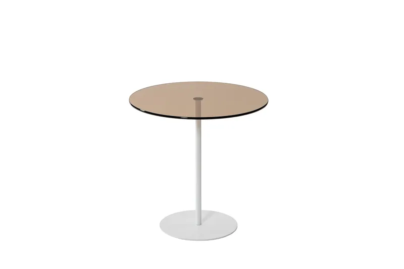 Chill-Out sivupöytä 50x50 cm valkoinen/pronssi - Hanah Home - Huonekalut - Pöytä & ruokailuryhmä - Apupöytä & sivupöytä - Tarjotinpöytä & pikkupöytä