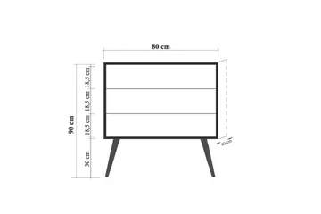 Bertoaria yöpöytä 80x40 cm ruskea - Hanah Home - Säilytys - Säilytyskalusteet - Lipasto