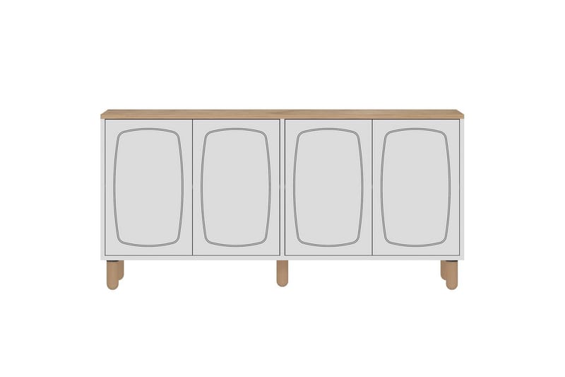 Adrin Konsolipöytä 150 cm, Tammi/Valkoinen