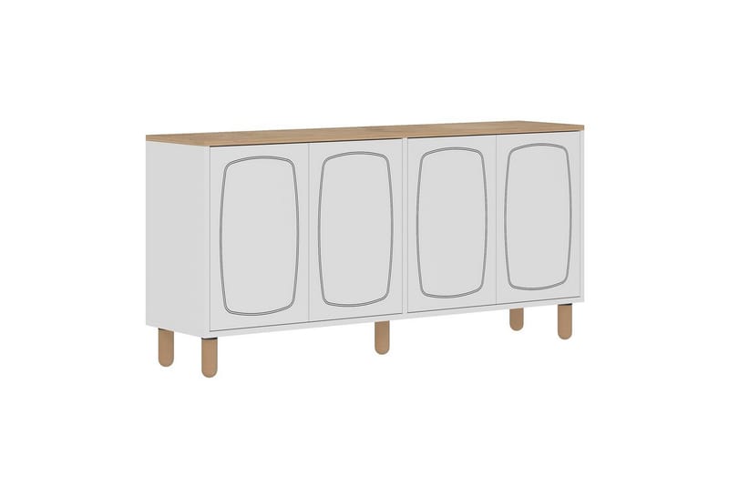 Adrin Konsolipöytä 150 cm - Tammi/Valkoinen - Huonekalut - Pöytä & ruokailuryhmä - Apupöytä & sivupöytä - Konsolipöytä