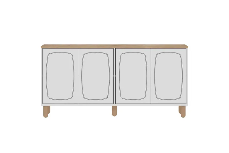 Adrin Konsolipöytä 150 cm, Tammi/Valkoinen