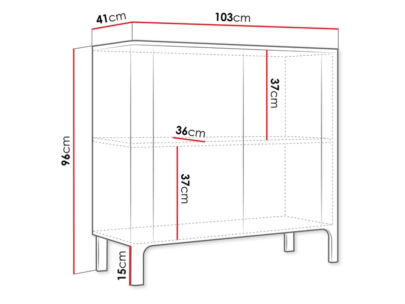 Aggarwal Senkki 103 cm - Säilytys - Kaappi - Säilytyskaappi