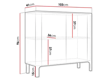 Aggarwal Senkki 103 cm - Säilytys - Kaappi - Säilytyskaappi