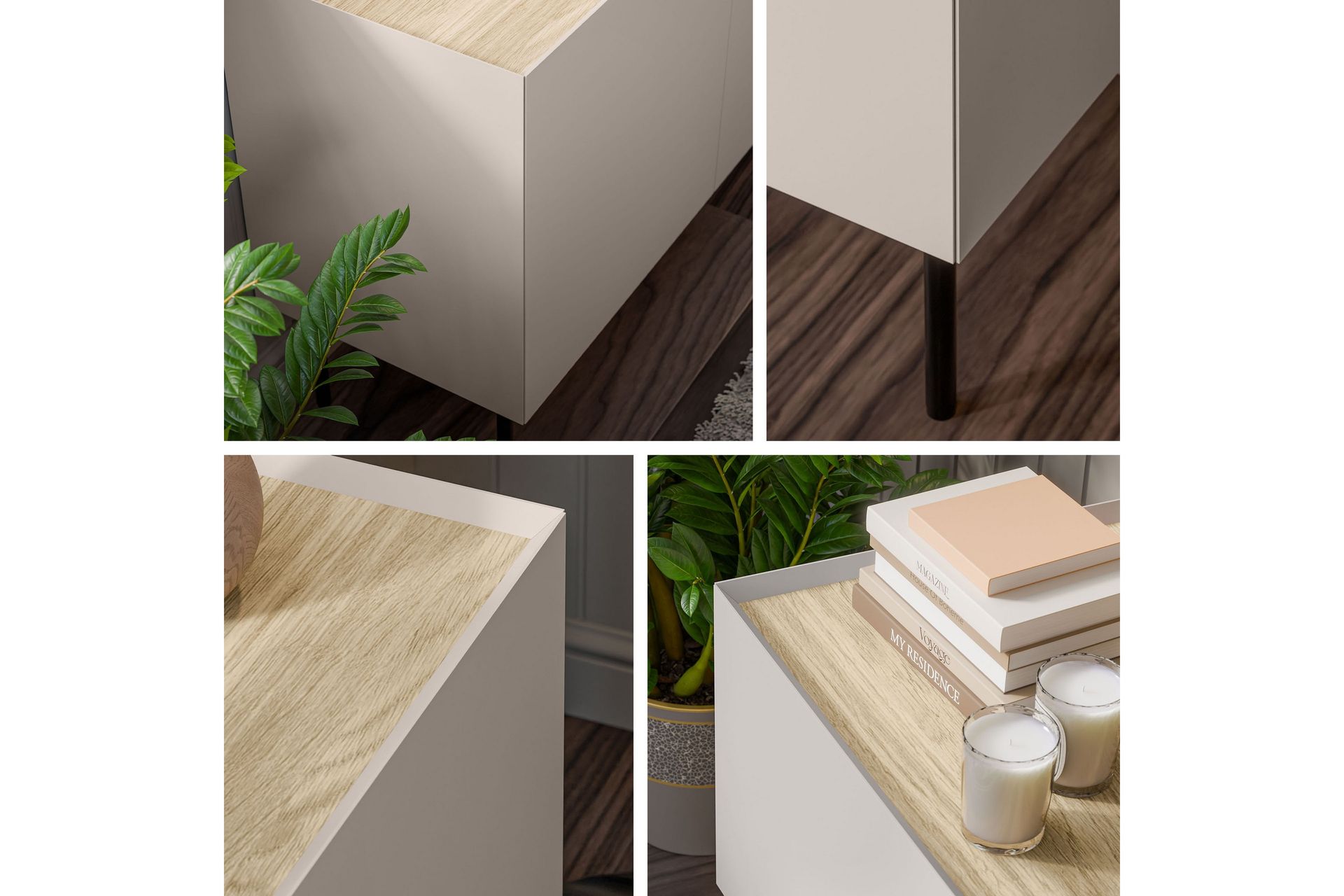 Akie Yöpöytä 40 cm - Beige - Huonekalut - Pöytä & ruokailuryhmä - Apupöytä & sivupöytä - Yöpöytä