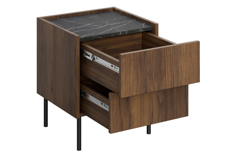 Akihito Yöpöytä 40 cm - Ruskea - Huonekalut - Pöytä & ruokailuryhmä - Apupöytä & sivupöytä - Yöpöytä