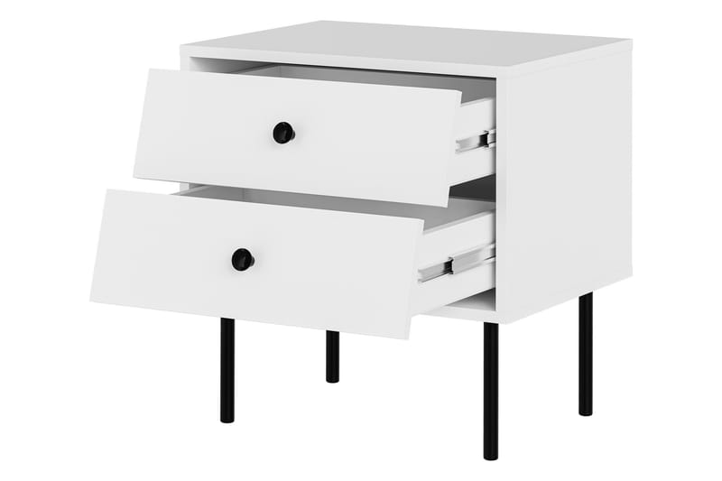 Akilesh Yöpöytä 52 cm - Valkoinen - Huonekalut - Pöytä & ruokailuryhmä - Apupöytä & sivupöytä - Yöpöytä