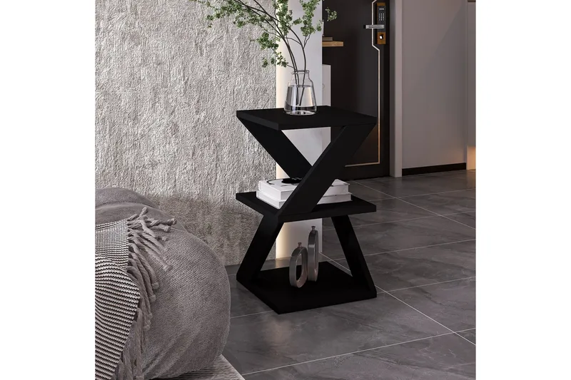 Albeni Sivupöytä 29,6 cm - Musta/Tammi - Huonekalut - Pöytä & ruokailuryhmä - Apupöytä & sivupöytä - Tarjotinpöytä & pikkupöytä