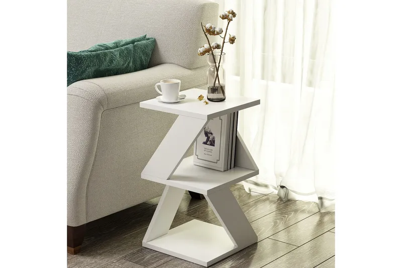 Albeni Sivupöytä 30 cm - Valkoinen - Huonekalut - Pöytä & ruokailuryhmä - Apupöytä & sivupöytä - Tarjotinpöytä & pikkupöytä