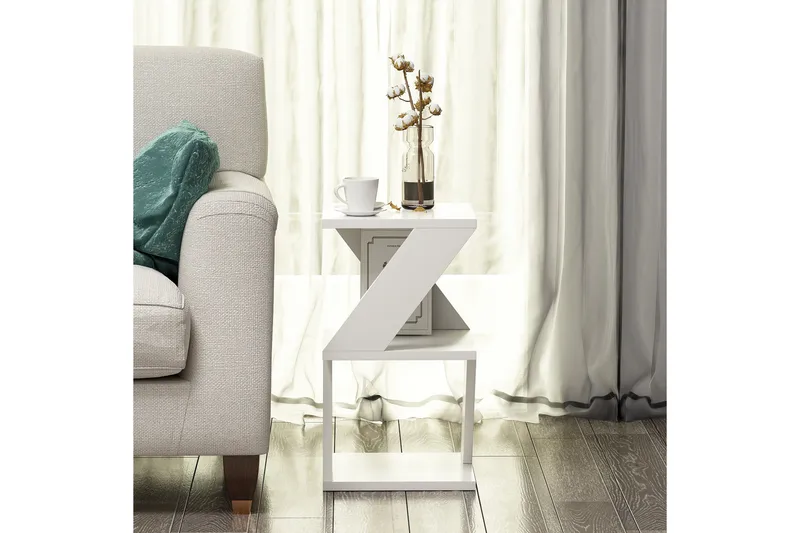 Albeni Sivupöytä 30 cm - Valkoinen - Huonekalut - Pöytä & ruokailuryhmä - Apupöytä & sivupöytä - Tarjotinpöytä & pikkupöytä