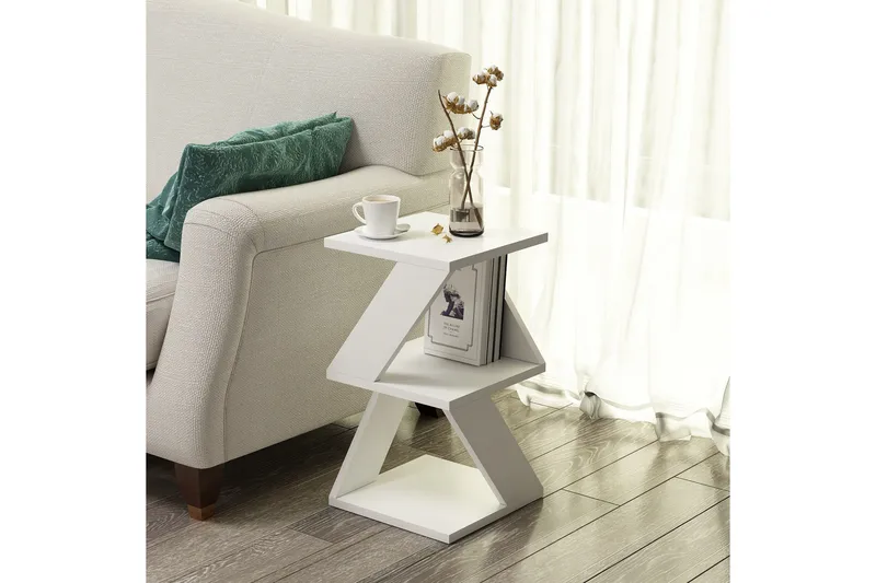 Albeni Sivupöytä 30 cm - Valkoinen - Huonekalut - Pöytä & ruokailuryhmä - Apupöytä & sivupöytä - Tarjotinpöytä & pikkupöytä