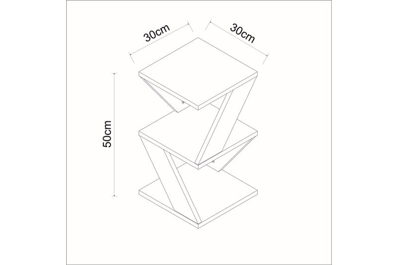 Albeni Sivupöytä 30 cm - Valkoinen - Huonekalut - Pöytä & ruokailuryhmä - Apupöytä & sivupöytä - Tarjotinpöytä & pikkupöytä