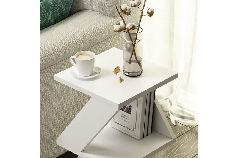 Albeni Sivupöytä 30 cm - Valkoinen - Huonekalut - Pöytä & ruokailuryhmä - Apupöytä & sivupöytä - Tarjotinpöytä & pikkupöytä