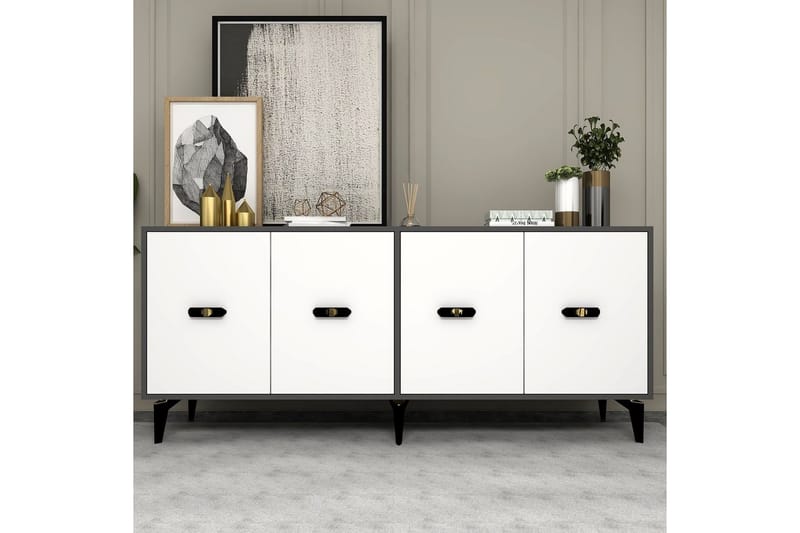 Algeria Konsolipöytä 180 cm - Antrasiitti/Valkoinen - Huonekalut - Pöytä & ruokailuryhmä - Apupöytä & sivupöytä - Konsolipöytä