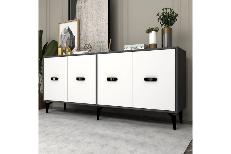 Algeria Konsolipöytä 180 cm - Antrasiitti/Valkoinen - Huonekalut - Pöytä & ruokailuryhmä - Apupöytä & sivupöytä - Konsolipöytä