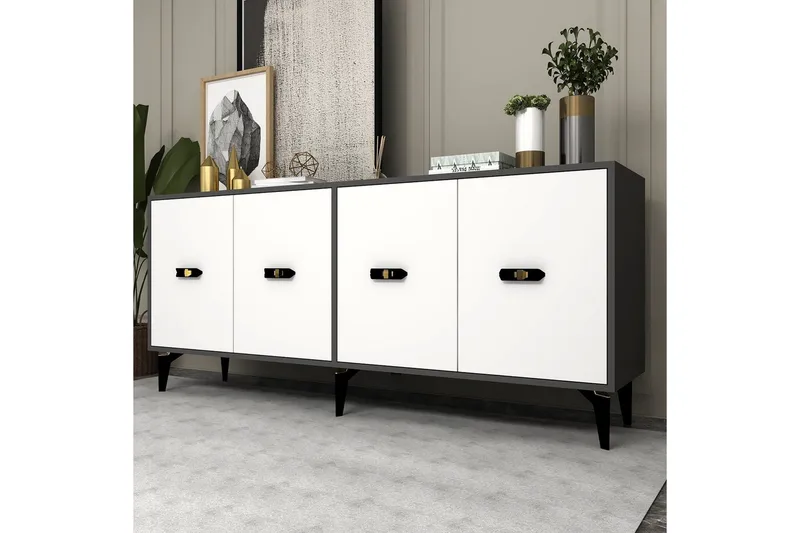 Algeria Konsolipöytä 180 cm - Antrasiitti/Valkoinen - Huonekalut - Pöytä & ruokailuryhmä - Apupöytä & sivupöytä - Konsolipöytä