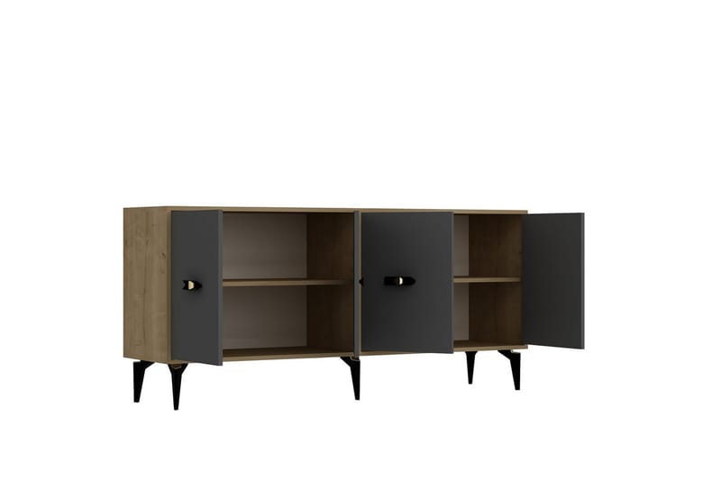 Algeria Konsolipöytä 180 cm - Tammi/Antrasiitti - Huonekalut - Pöytä & ruokailuryhmä - Apupöytä & sivupöytä - Konsolipöytä