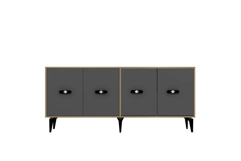 Algeria Konsolipöytä 180 cm, Tammi/Antrasiitti