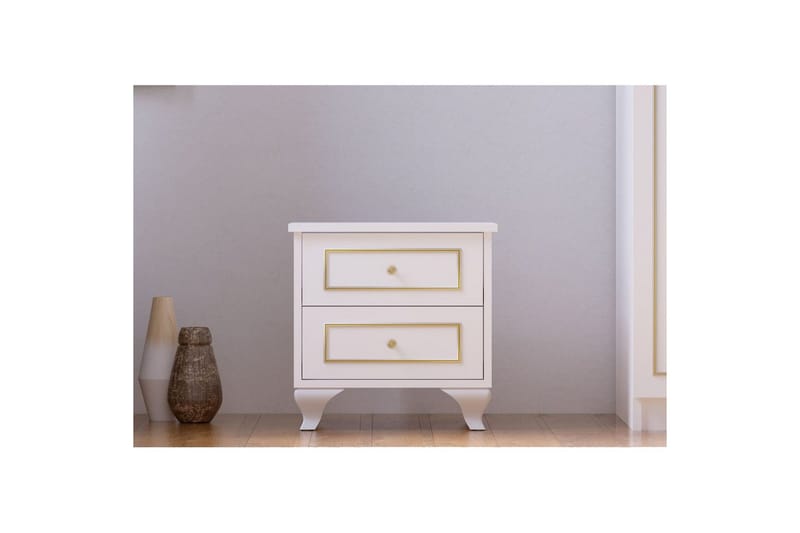 Alwen Yöpöytä 45 cm - Matta Valkoinen - Huonekalut - Pöytä & ruokailuryhmä - Apupöytä & sivupöytä - Yöpöytä