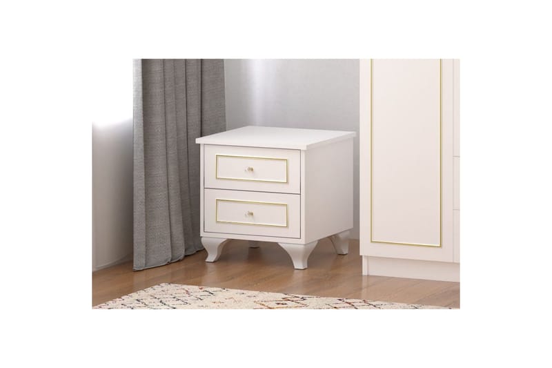 Alwen Yöpöytä 45 cm - Matta Valkoinen - Huonekalut - Pöytä & ruokailuryhmä - Apupöytä & sivupöytä - Yöpöytä