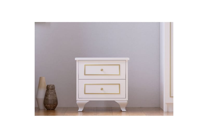 Alwen Yöpöytä 45 cm - Matta Valkoinen - Huonekalut - Pöytä & ruokailuryhmä - Apupöytä & sivupöytä - Yöpöytä