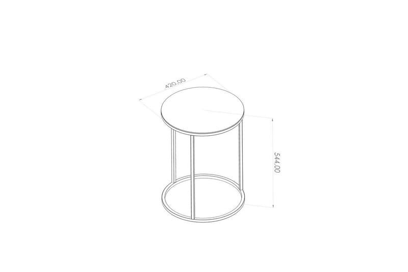 Alyasmin Sivupöytä 42 cm - Musta - Huonekalut - Pöytä & ruokailuryhmä - Apupöytä & sivupöytä - Tarjotinpöytä & pikkupöytä