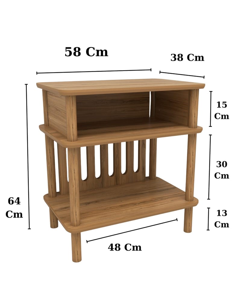 Antigua Sivupöytä 58 cm - Tammi - Huonekalut - Pöytä & ruokailuryhmä - Apupöytä & sivupöytä - Tarjotinpöytä & pikkupöytä