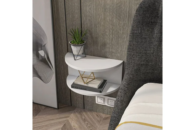 Antigua Yöpöytä 45 cm - Valkoinen - Huonekalut - Pöytä & ruokailuryhmä - Apupöytä & sivupöytä - Yöpöytä