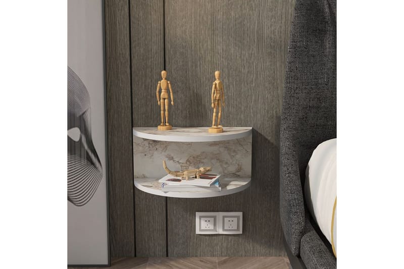 Antigua Yöpöytä 45 cm - Valkoinen - Huonekalut - Pöytä & ruokailuryhmä - Apupöytä & sivupöytä - Yöpöytä