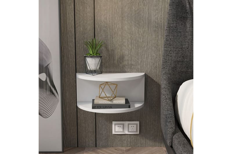 Antigua Yöpöytä 45 cm - Valkoinen - Huonekalut - Pöytä & ruokailuryhmä - Apupöytä & sivupöytä - Yöpöytä