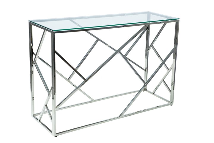 Apupöytä Amaraji 120 cm - Lasi/Hopea - Konsolipöytä - Eteispöytä
