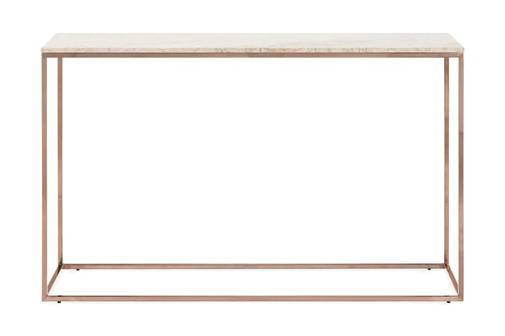 Apupöytä Titania 120 cm Marmori - Beige/Kupari - Marmoripöydät - Konsolipöytä - Eteispöytä