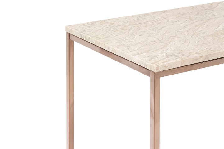 Apupöytä Titania 120 cm Marmori - Beige/Kupari - Marmoripöydät - Konsolipöytä - Eteispöytä