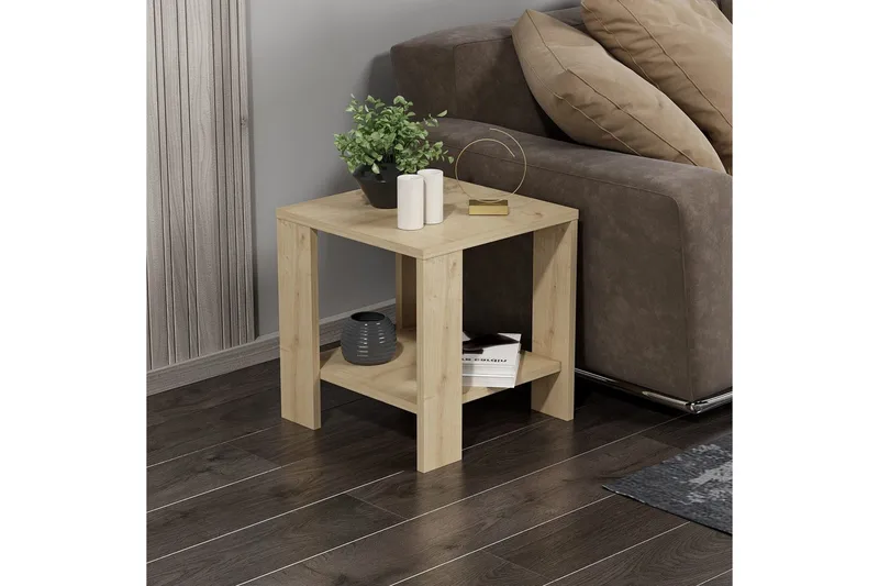 Asrel Sivupöytä 40 cm - Tammi - Huonekalut - Pöytä & ruokailuryhmä - Apupöytä & sivupöytä - Tarjotinpöytä & pikkupöytä
