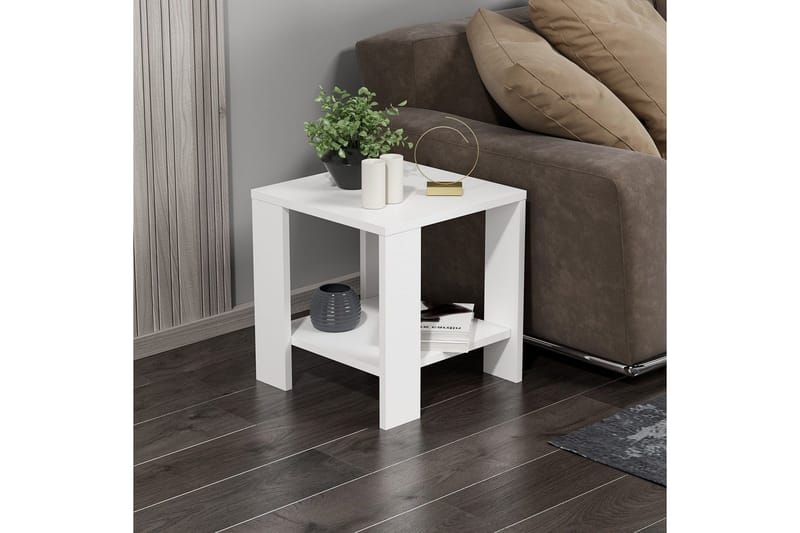 Asrel Sivupöytä 40 cm - Valkoinen - Huonekalut - Pöytä & ruokailuryhmä - Apupöytä & sivupöytä - Tarjotinpöytä & pikkupöytä