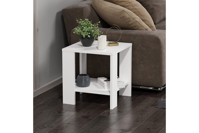 Asrel Sivupöytä 40 cm - Valkoinen - Huonekalut - Pöytä & ruokailuryhmä - Apupöytä & sivupöytä - Tarjotinpöytä & pikkupöytä