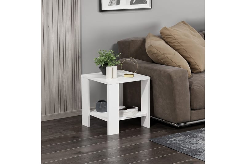 Asrel Sivupöytä 40 cm - Valkoinen - Huonekalut - Pöytä & ruokailuryhmä - Apupöytä & sivupöytä - Tarjotinpöytä & pikkupöytä