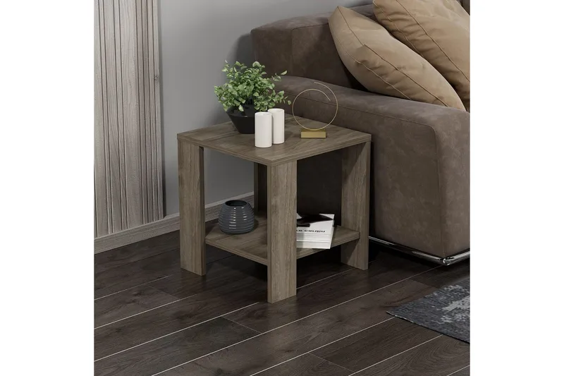 Asrel Sivupöytä 40 cm - Pähkinä - Huonekalut - Pöytä & ruokailuryhmä - Apupöytä & sivupöytä - Tarjotinpöytä & pikkupöytä