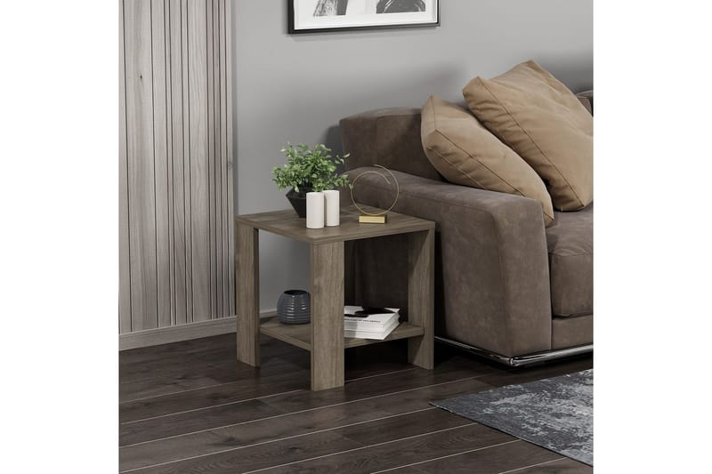 Asrel Sivupöytä 40 cm - Pähkinä - Huonekalut - Pöytä & ruokailuryhmä - Apupöytä & sivupöytä - Tarjotinpöytä & pikkupöytä