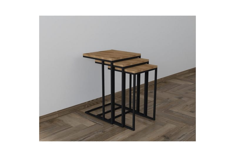 Auren Pöytäsarja 40 cm - Ruskea/Musta - Huonekalut - Pöytä & ruokailuryhmä - Apupöytä & sivupöytä - Sarjapöytä