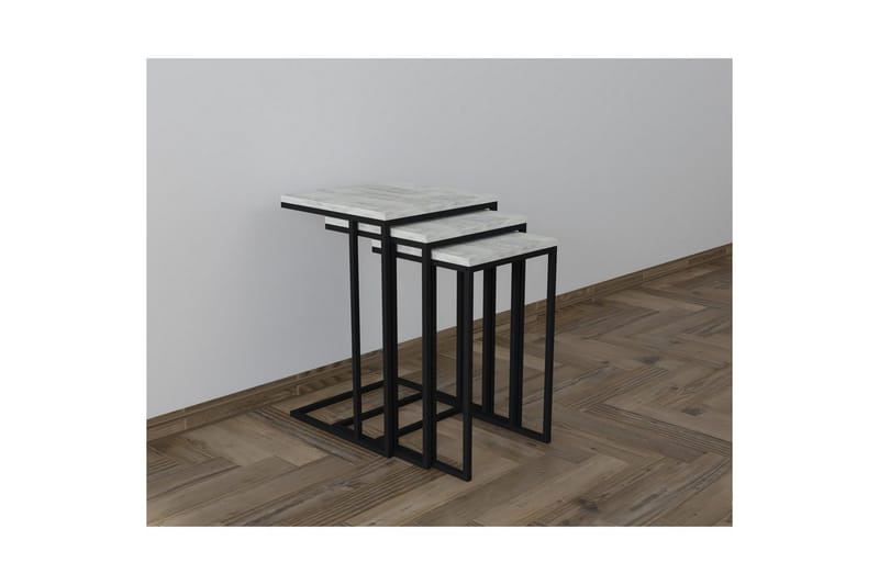 Auren Pöytäsarja 40 cm - Musta/Kristall - Huonekalut - Pöytä & ruokailuryhmä - Apupöytä & sivupöytä - Sarjapöytä