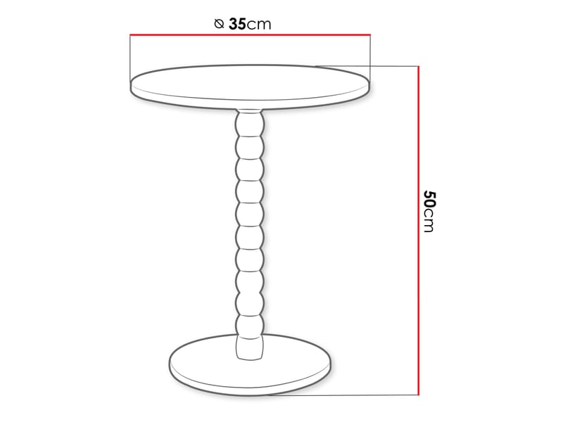 Averin Sivupöytä 35 cm - musta - Huonekalut - Pöytä & ruokailuryhmä - Apupöytä & sivupöytä - Tarjotinpöytä & pikkupöytä