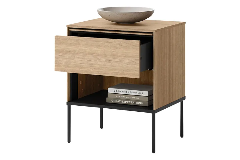 Basici Yöpöytä 51 cm - Ruskea - Huonekalut - Pöytä & ruokailuryhmä - Apupöytä & sivupöytä - Yöpöytä