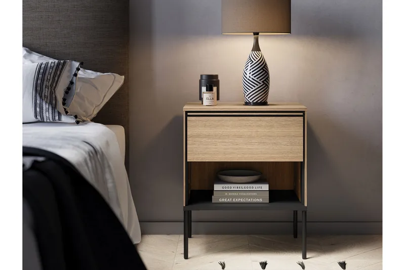 Basici Yöpöytä 51 cm - Ruskea - Huonekalut - Pöytä & ruokailuryhmä - Apupöytä & sivupöytä - Yöpöytä