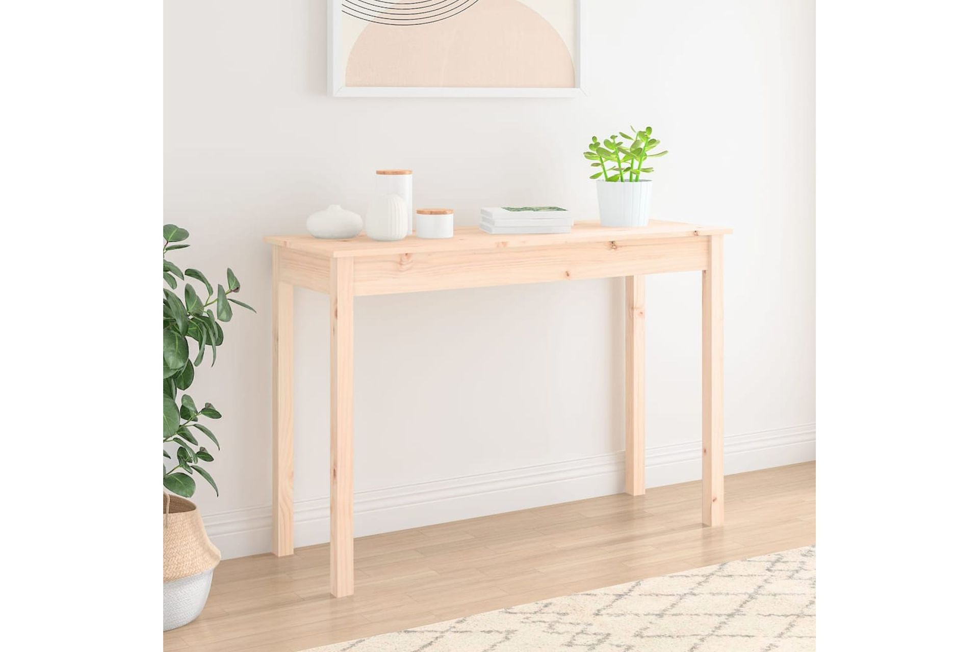 beBasic Konsolipöytä 110x40x75 cm täysi mänty - Ruskea - Huonekalut - Pöytä & ruokailuryhmä - Apupöytä & sivupöytä - Konsolipöytä