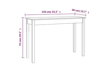 beBasic Konsolipöytä 110x40x75 cm täysi mänty - Ruskea - Huonekalut - Pöytä & ruokailuryhmä - Apupöytä & sivupöytä - Konsolipöytä