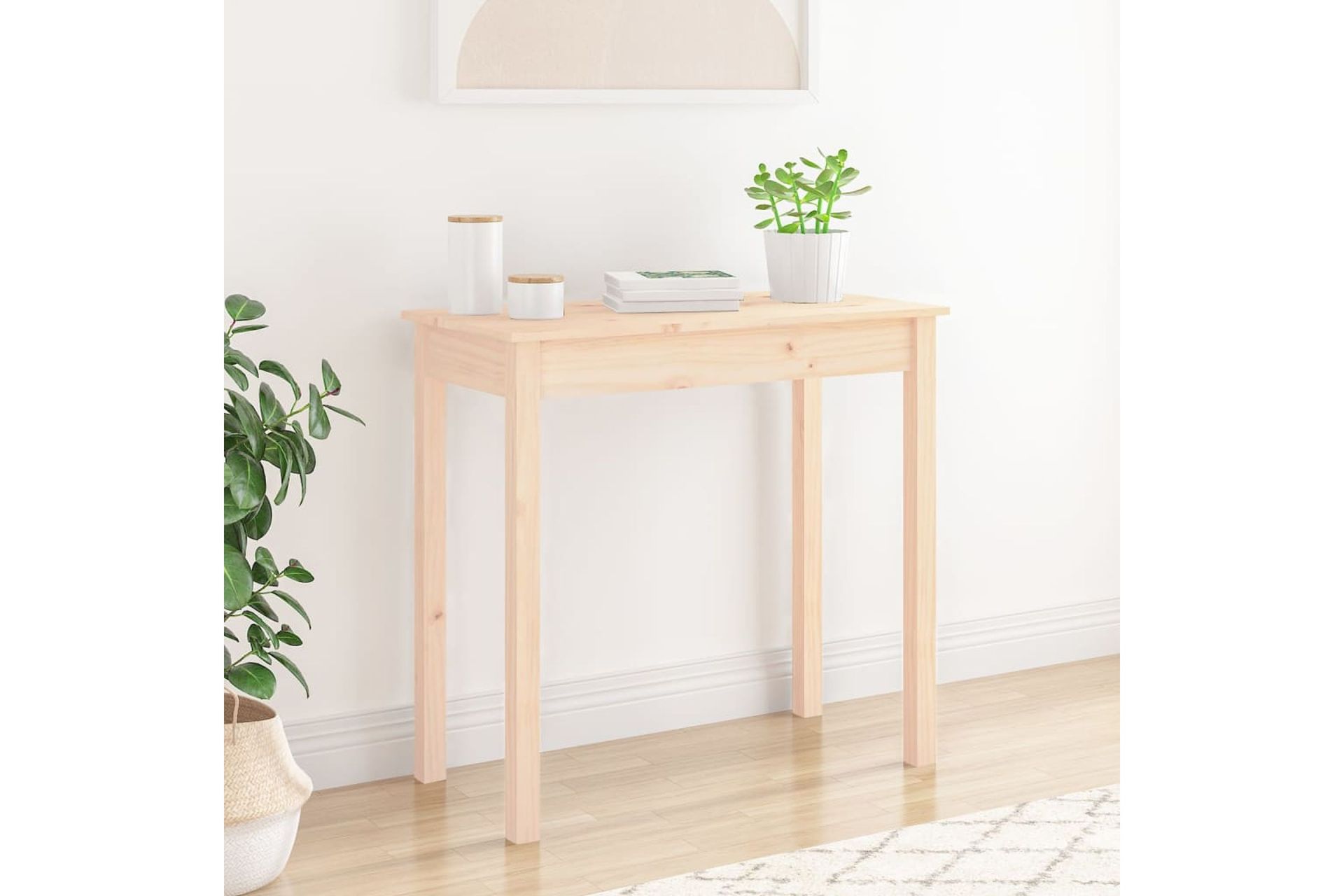 beBasic Konsolipöytä 80x40x75 cm täysi mänty - Ruskea - Huonekalut - Pöytä & ruokailuryhmä - Apupöytä & sivupöytä - Konsolipöytä